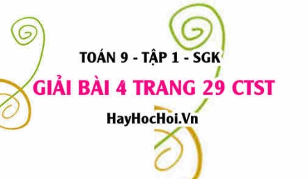 Bài 4 trang 29 Toán 9 tập 1 Chân trời sáng tạo SGK